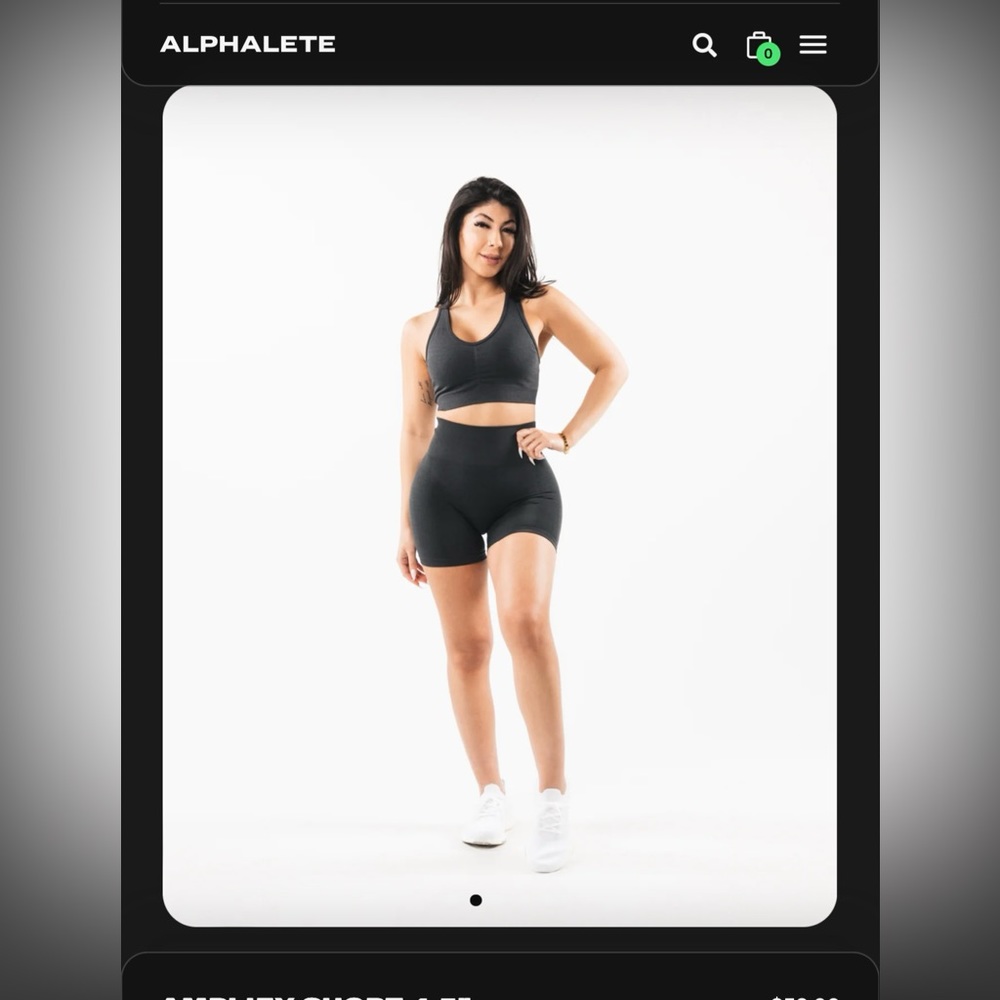 Alphalete 4.5” shorts color is Shadow